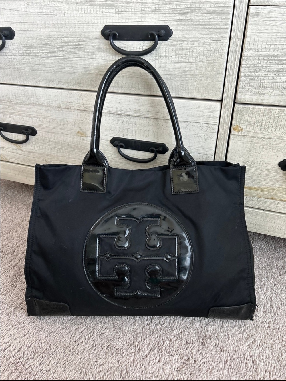 Tory Burch Black Ella Nylon Tote 👜